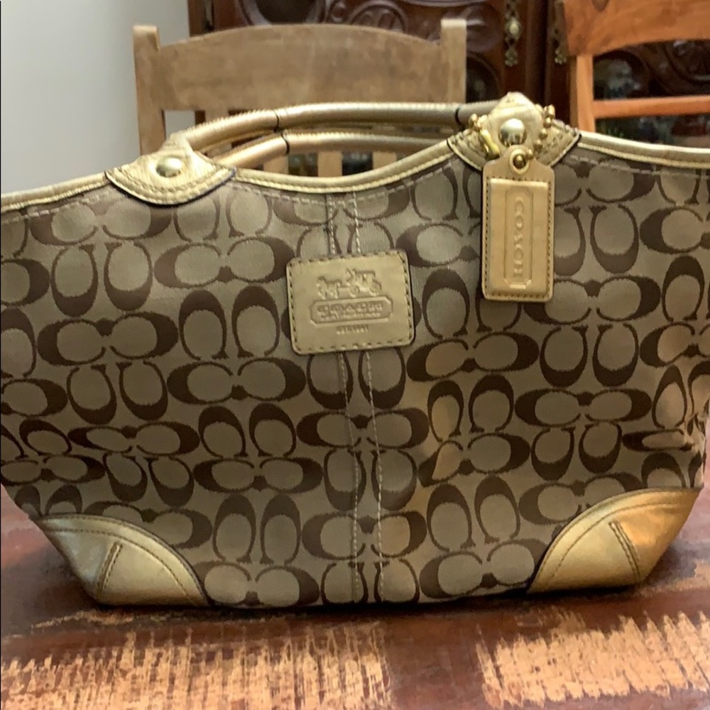 Gently used Coach Signature Logo purse